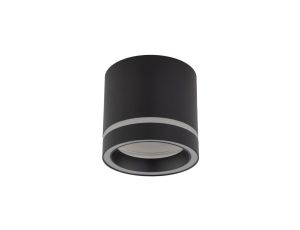 Lampa sufitowa czarna spot – tuba natynkowa JET BLACK GX 53 4351 TK Lighting