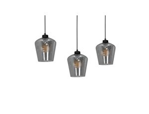 Lampa wisząca z grafitowymi szklanymi kloszami DAVOS na E27 K-5111 Kaja Lighting