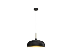 Lampa wisząca LINCOLN BLACK/GOLD 1xE27 35cm MLP8030 Milagro
