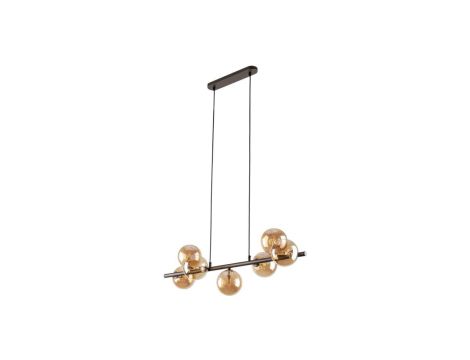 Lampa wisząca z bursztynowymi kloszami ze szkła ESTERA Brąz 7xG9 4506 TK Lighting
