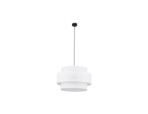Lampa wisząca z białej tkaniny średnica 50cm CALISTO WHITE 3xE27 5363 TK Lighting