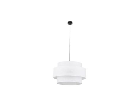 Lampa wisząca z białej tkaniny średnica 50cm CALISTO WHITE 3xE27 5363 TK Lighting
