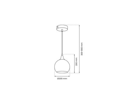 Lampa sufitowa z 6 okrągłymi kloszami z transparentnego szkła i złotymi dodatkami FAIRY 10071 TK Lighting