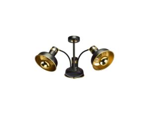 Lampa sufitowa MARGO BLACK/GOLD 3xE27 MLP6211 Milagro