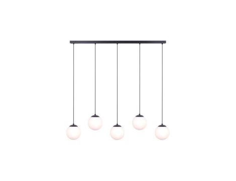 Lampa wisząca, zwisy regulowane na listwie CAMINA, szklane klosze K-4747 Kaja Lighting