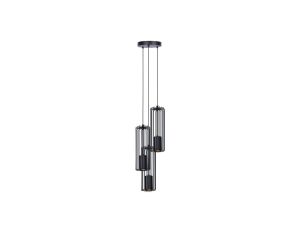 Lampa wisząca na okrągłej podsufitce czarna z serii FALCON K-4932 Kaja Lighting