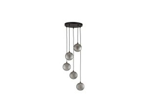 Lampa wisząca ELENA 5 - punktowa Grafit lustrzany 5747 TK Lighting