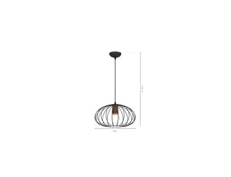 Lampa wisząca CAIRO kolor Czarny / jasne drewno 4895 TK Lighting