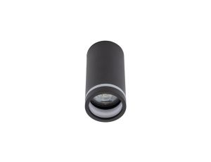 Lampa sufitowa spot czarny – tuba natynkowa JET BLACK DOWNLIGHT 1* GU10 6918 TK Lighting