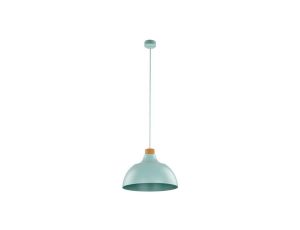 Pojedyncza lampa wisząca z metalowym, miętowym kloszem w stylu retro CAP MINT 5901 TK Lighting