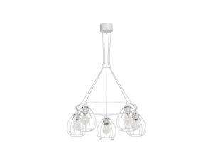 Biała listwa KAYLA z regulowanymi reflektorkami do kuchni, gwint GU10 K-4556 Kaja Lighting