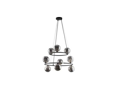 Lampa wisząca ze szklanymi, grafitowymi kloszami ANABELLE 6845 9xG9 TK Lighting