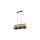 Lampa wisząca NICOL 3 - punktowa czarny/dąb naturalny 4801 TK Lighting