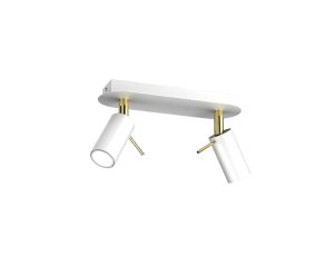 Lampa sufitowa PRESTON GOLD/WHITE 2x mini GU10 MLP7631 Milagro