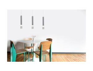 Lampa wisząca GEO z metalową czarną obręczą, odsłonięta żarówka K-3833 Kaja Lighting