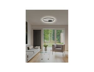 Lampa wisząca LAVAYA, geometryczny czarny kształt na łańcuszku K-4036 Kaja Lighting