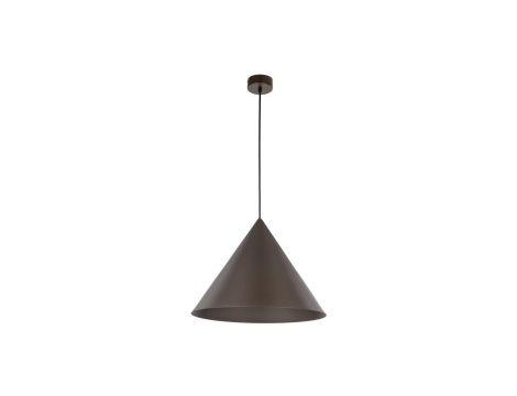 Lampa wisząca w stylu retro z rodziny CONO w kolorze brązowym, stalowy klosz z gwintem E27 10062 TK Lighting
