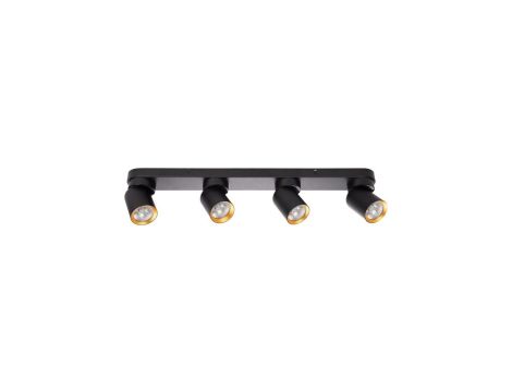 Lampa sufitowa Andy 4xGU10 Czarny + Złoty ML9939 Milagro