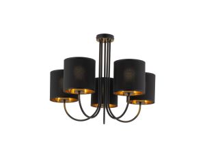 Lampa sufitowa TORENS 5 - punktowa Czarno złoty 4595 TK Lighting