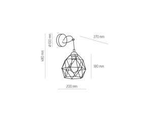 Lampa sufitowa TULA złota z kryształowymi elementami, LED 18W 2700-6000K - MX3274-2-3GT Zuma Line