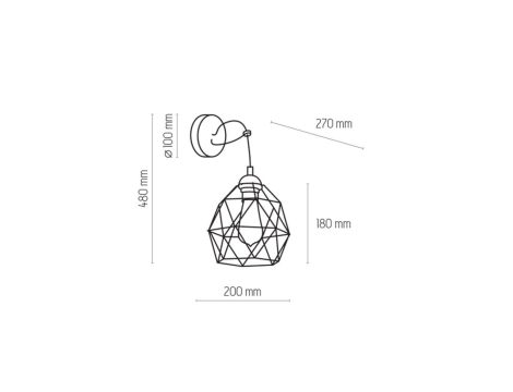 Lampa sufitowa TULA złota z kryształowymi elementami, LED 18W 2700-6000K - MX3274-2-3GT Zuma Line