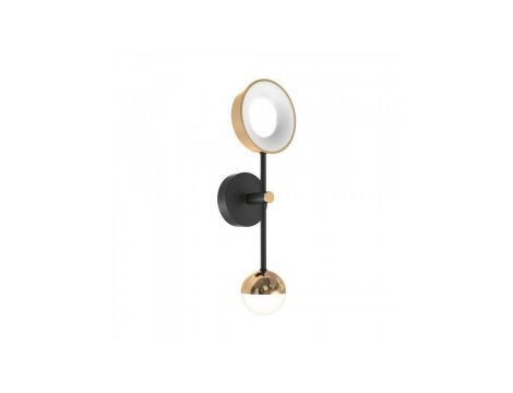 Kinkiet lampa ścienna LARA kolor czarny/francuskie złoto metal/aluminium, tworzywo sztuczne, LED 1300 Lm 3000K IP20 MB7170-2-3BG