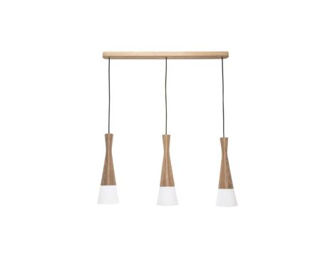 Lampa wisząca CONE kolor brązowy/biały drewno/tkanina, 3xGU10 IP20 8511303 Zuma Line