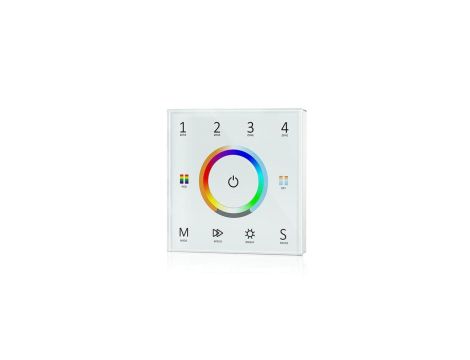 Panel LED naścienny 5w1 - MONO /CCT/ RGB/ RGB+W/ RGB+CCT - 4 strefowy - 230VAC - T15(W)
