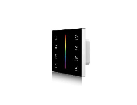 Sterownik LED naścienny Skydance - RGB+W - 1 strefowy - 12-24V DC 12A - T4-1(B)