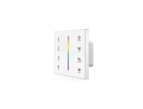 Sterownik LED naścienny Skydance - RGB+W - 1 strefowy - 12-24V DC 12A - T4-1(W)