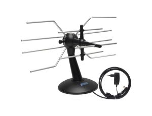 Antena pokojowa aktywna DVB-T/T2 Telkom-Telmor DSP-860 5G Protected z filtrem 5G w zestawie z zasilaczem antenowym ze zwrotnicą