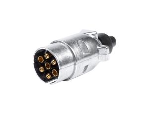 Wtyczka przyczepowa 7-pin 12/24V aluminium na kabel