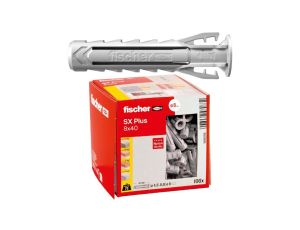 Kołki rozporowe uniwersalne SX Plus 8x40mm do wszystkich pełnych materiałów FISCHER 100szt