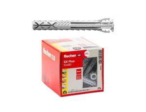 Kołki rozporowe uniwersalne SX Plus 10x80mm do wszystkich pełnych materiałów FISCHER 25szt
