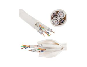 Przewód hybrydowy Multikabel TT All in One: 2x TT6 102 Cu Trishield 1,02 mm + 2x TTE UTP5e + TT GJXH-2J G657.A2 LSZH AIZ 500m