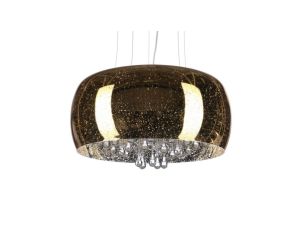 Lampa wisząca na listwie ESTELA na E27, czarno-szare klosze K-5173 Kaja Lighting