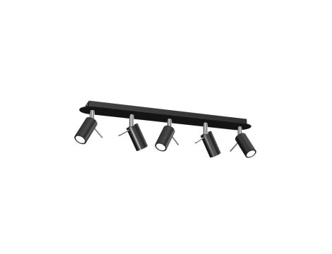 Lampa sufitowa PRESTON BLACK/CHROME 5x mini GU10 MLP7621 Milagro