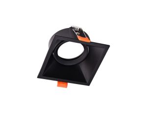 Oczko Sufitowe Podtynkowe Kwadratowe Ruchome 1xGU10 IP20 Czarny MLOS7242 Milagro