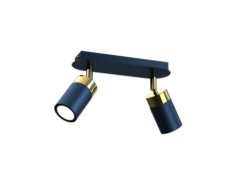 Lampa sufitowa JOKER NAVY BLUE/GOLD 2xGU10 MLP7723 Milagro