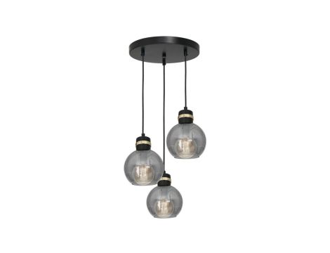 Lampa wisząca OMEGA BLACK / GOLD 3xE27 MLP6533 Milagro