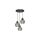 Lampa wisząca OMEGA BLACK / GOLD 3xE27 MLP6533 Milagro