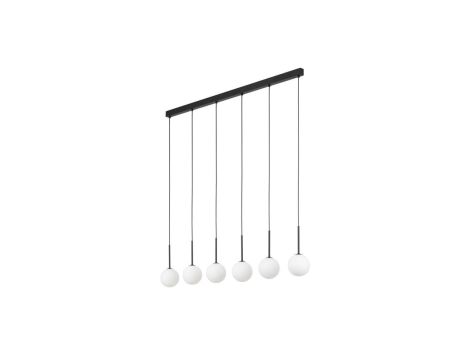 Lampa wisząca na czarnej listwie szer. 125cm MARTIN białe klosze 6xG9 4504 TK Lighting