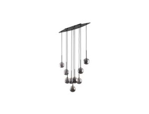 Lampa wisząca z ciemnymi kloszami ze szkła ESTERA 6148 9xG9 TK Lighting