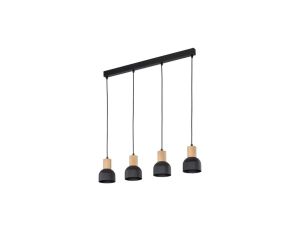 Lampa wisząca CAIRO kolor Czarny / jasne drewno 4896 TK Lighting