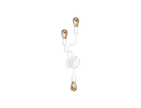 Kinkiet ścienny biały PEKA, odsłonięte żarówki góra dół, gwint E27 K-4046 Kaja Lighting