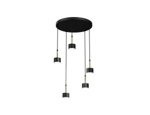 Lampa wisząca ARENA BLACK/GOLD 5xGX53 MLP7763 Milagro
