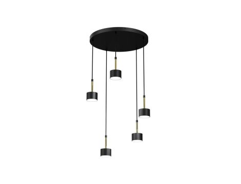 Lampa wisząca ARENA BLACK/GOLD 5xGX53 MLP7763 Milagro