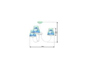 Lampa wisząca typu pająk z 3 stożkowymi, czarnymi kloszami CONO BLACK 6629 TK Lighting