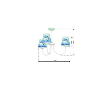 Lampa wisząca typu pająk z 3 stożkowymi, czarnymi kloszami CONO BLACK 6629 TK Lighting