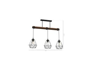 Lampa wisząca HELIX WOOD ORZECH 4950 TK Lighting